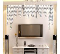 Pack de 100 stickers miroir en forme de cœur