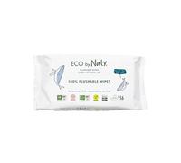 ECO by Naty Lingettes Bébé jetables toilettes écologiques - Lingettes sans plastique, à base de plantes, sans produits chimiques et hypoallergéniques, pour la peau sensible (12 x 56 I 672 lingettes)