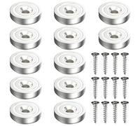 Pack De 12 Aimants Intégrés Et 12 Vis, Aimants Ronds, Aimants Pour Ranger Des Outils Métalliques, Des Appareils Électroménagers