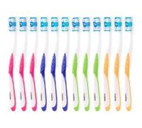 Pack de 12 brosses à dents 4 couleurs - Poils moyens [Newgen Medicals]
