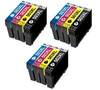 Pack de 12 Cartouches compatible pour Epson 503XL Noir et Couleurs