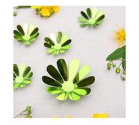 Pack de 12 fleurs 3D chics adhésives MIROIR VERT