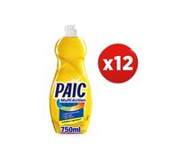 Pack de 12 - Liquide Vaisselle Multi Action Fraîcheur Agrumes Super Dégraissant Brillance et Anti-Traces 750ml