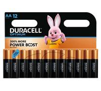 12 Piles Alcalines AA / LR6 Duracell Optimum