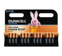 Pack de 12 Piles alcalines Duracell Optimum MN2400 AAA 1,5V Noir et Orange Noir et Orange C