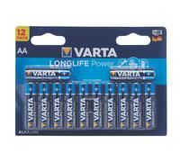 Varta Piles Longlife Power AA – Alcalines 1,5 V – Cube, emballage 90% recyclé – Lot de 12