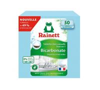 Pack de 12 - Rainett - Tablettes machine Ecolabel Lave-Vaisselle Tout-en-1 Bircarbonate x50