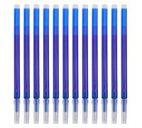 Pack de 12 Recharges Bleues Effaçables 0,5mm pour Stylos Pilot FiXion, Encre Thermosensible, Écriture Lisse de 400m,pour Écriture Quotidienne et Professionnelle (Bleu, 0.5mm)