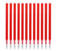 Pack de 12 Recharges Bleues Effaçables 0,5mm pour Stylos Pilot FiXion, Encre Thermosensible, Écriture Lisse de 400m,pour Écriture Quotidienne et Professionnelle (Rouge, 0.5mm)