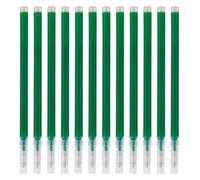 Pack de 12 Recharges Bleues Effaçables 0,7mm pour Stylos Pilot FiXion, Encre Thermosensible, Écriture Lisse de 400m,pour Écriture Quotidienne et Professionnelle (Vert, 0.7mm)