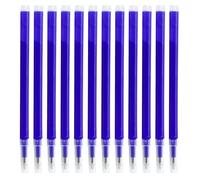 Pack de 12 Recharges Effaçables Bleues 0,5mm de Haute Qualité, Compatibles avec Stylos Pilot FiXion, Longue Durée d'Écriture de 400m, Encre Thermosensible (bleu, 0.5mm)