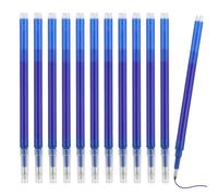 Pack de 12 Recharges Effaçables Bleues 0,7mm de Haute Qualité, Compatibles avec Stylos Pilot FiXion, Longue Durée d'Écriture de 400m, Encre Thermosensible
