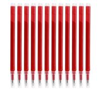 Pack de 12 Recharges Effaçables Rouge 0,7mm de Haute Qualité, Compatibles avec Stylos Pilot FiXion, Longue Durée d'Écriture de 400m, Encre Thermosensible (Rouge, 0.7mm)