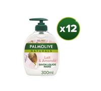 Pack de 12 - Savon liquide Mains Soin délicat Amande & lait pompe - 300ml