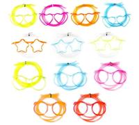 Pack De 12 Verres De Paille Colorés, Réutilisables, Amusants Pour Enfants, Idéal Pour Fêtes