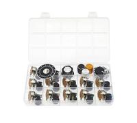 (Pack de 12) WH148 Horizontal Single Turn 5 Pins Potentiometer with Switch Set 1K to 1M Ohm Variable Resistors 15mm knurled Shaft Aluminum Alloy Knob Caps