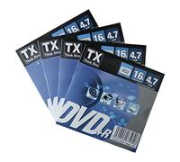 Pack de 125 dvd+r tx think xtra pochette carton bleu