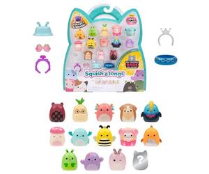 Pack de 14 Mini-Squish Squish-a-longs (Vague 5, Style 2) Comprend comme Melrose Le Casoar Bleu, Trenton la Mante Religieuse Verte, Andres Le Berger des Shetland Brun et Un Mini-Squish mystère!