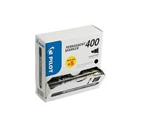 Pilot Pen – Marqueurs permanents 400 – Pointe biseautée 4,5 mm – Noirs – Pack 15+5 offerts