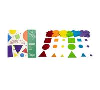 Pack de 150 Gommettes en Feutrine Adhésives 1mm - Formes Géométriques - 4 tailles - Assortiment de 10 Couleurs - Sodertex - L208968