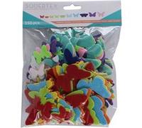 Gommettes en Feutrine - Sodertex - Thème Papillons - 150 Pièces - 4 Tailles - 10 Couleurs