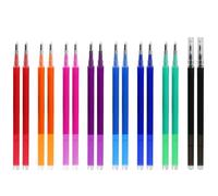 Pack de 16 Eecharges Effaçables pour Stylos Pilot FriXion Ball, 0,7 mm, 11 cm -Recharges de Rechange Effaçables Compatible Pilot FriXion Ball, Clicker & Eberhard Faber - 8 Couleurs Vives (2 de chaque)