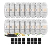 Pack de 16 Filtres de Remplacement pour Capsule Fontaine à Eau Chat PLWF002, Feriva Filtre Fontaine Eau Chat, Système de Triple Filtration