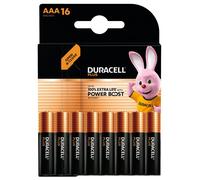 16 Piles Alcalines AAA / LR03 Duracell Plus