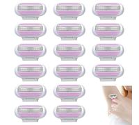 Pack de 16 Recharges De Lames Pour Femme Rasoir Venus à 3 Lames avec Bande Lubrifiante, Compatible avec les Rasoirs Venus, Lames en Acier Inoxydable pour un Rasageglissement, Doux Manche Rose