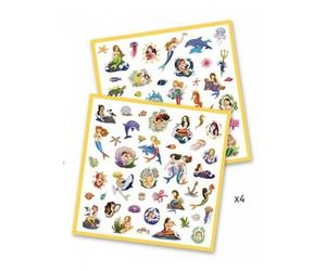 Pack de 160 autocollants de sirènes en papier pour enfants