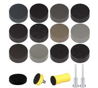 Pack de 185 disques abrasifs 25 mm Patins de ponçage secs et humides (grain 60-10000) outil de ponçage en papier de verre avec, pour bois, métal, polissage de voiture