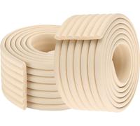 (pack de 2) 2 mètres de W-forme multifonctionnelle ultra-large protection de bord élargi épaississement Crash Bar bandes de pare-chocs enfants, crème