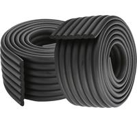 (pack de 2) 2 mètres de W-forme multifonctionnelle ultra-large protection épaissie Crash Bar bandes de pare-chocs enfants, Noir