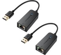 Pack De 2 Adaptateur Usb Ethernet, Adaptateur Usb Rj45 Prise En Charge D`Un Réseau Ethernet 10/100 Mbps En Noir[Cable05901]