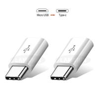 [Pack de 2] Adaptateur USB Micro USB vers Type C avec OTG Connecteur USB pour Samsung s8 Huawei P10 et -Blanc