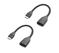 Pack de 2 adaptateurs Mini HDMI vers HDMI (Mini HDMI Adapter) 8K/4K 120Hz en Noir,12,7 centimètres avec Support HDR pour Raspberry Pi Zero et Autres