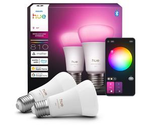 Pack De 2 Ampoules Connectées Philips Hue Hw&ca 10 W E27 Blanc