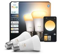Philips Ampoule connectée A60 White Ambiance E27 6 W 810 lm Pack de 2 Compatible Alexa/Google/Apple