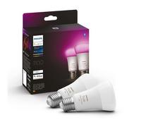 Pack de 2 ampoules connectées Philips Hue White et Color Ambiance E27 75W Blanc