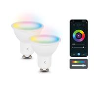 PACK DE 2 AMPOULES CONNECTÉES RVB + CCT GU10 9W KSIX