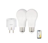 Pack De 2 Ampoules Led Connectées A60, Culot E27, Cct Avec Prise Connectée Multicolore