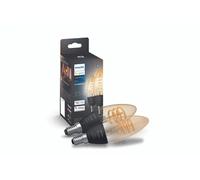 Ampoules connectées Philips Hue Pack de 2 ampoules White Ambiance 4.9W Filament flamme E14