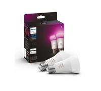 Pack de 2 ampoules connectées Philips Hue White et Color Ambiance E27 75W Blanc