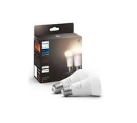 Philips Ampoules LED Hue White A60 E27 9,5W – Lot de 2 – 929002469205
