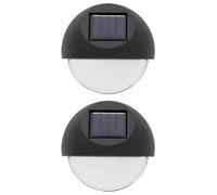 Pack de 2 appliques solaires rondes - 2 x 6 lumens