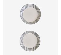 Pack de 2 assiettes creuses en new bone china Isolda Blanc
