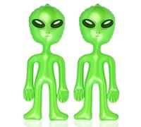 Pack de 2 Ballons Alien Gonflables, Ballon Alien Gonflable de 55 cm pour Halloween, Décorations de Fête Aliens, Ballons Aliens, Idéal pour Halloween, Fêtes sur le Thème de l'Espace
