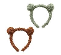 Pack De 2 Bandeaux D’Oreilles D’Ours, Bandeaux En Peluche Mignons, Décoration De Bandeau Pour Femmes, Bandeaux D’Oreilles D’Animaux, Accessoires Pour Cheveux