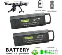 pack de 2 batteries 7500mAh 3S Li-Po pour YUNEEC Q500 / Q500 + PRO / Q500 4K Typhoon RC drone