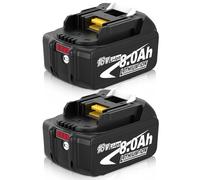 Pack de 2 Batteries 8.0Ah de Rechange pour Makita Batterie 18V BL1860B Compatible Charge Rapide DC18RC DC18RD-Compatible Outils sans Fil LXT DHP485 DTD154 DHS68 -Haute Autonomie pour Chantier/Jardin